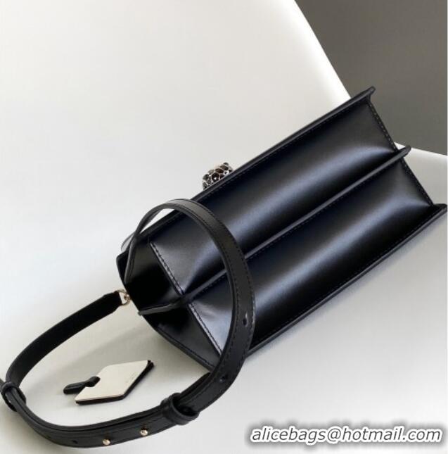 Famous Brand Bvlgari Serpenti Forever Medium Top Handle bag in Calfskin 1030 Black 2024