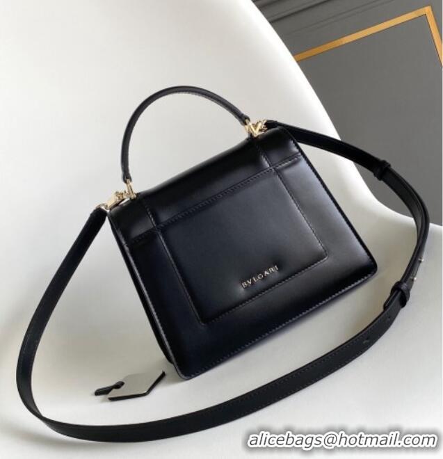 Famous Brand Bvlgari Serpenti Forever Medium Top Handle bag in Calfskin 1030 Black 2024