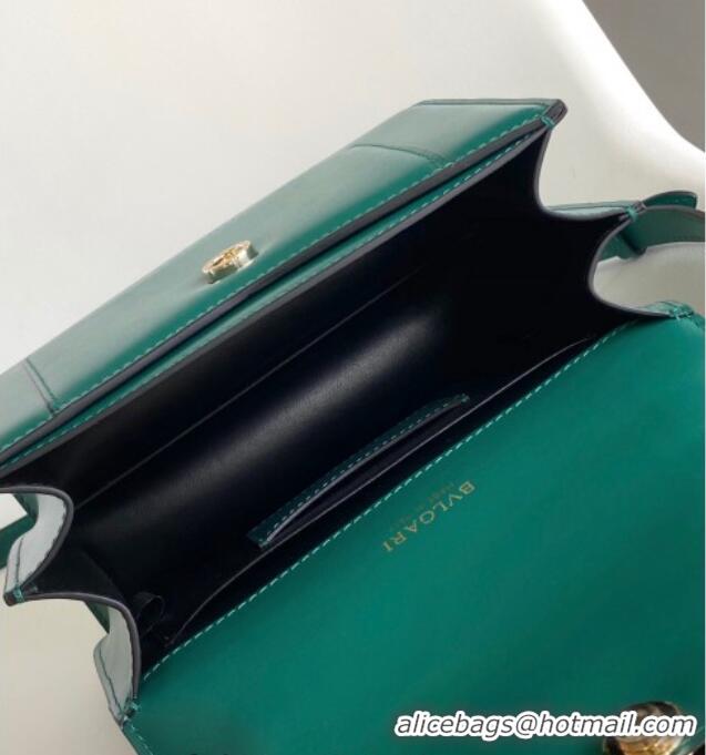 Top Quality Bvlgari Serpenti Forever Medium Top Handle bag in Calfskin 1030 Green 2024