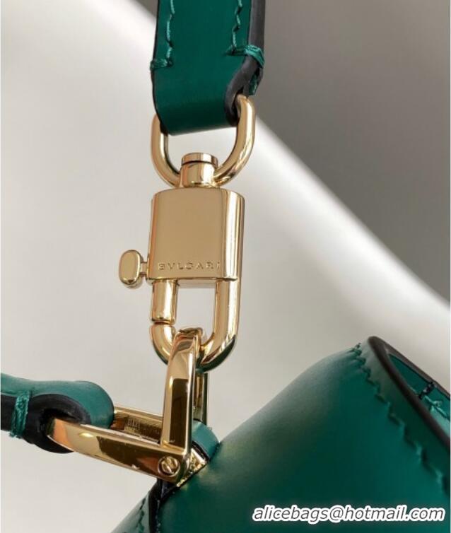 Top Quality Bvlgari Serpenti Forever Medium Top Handle bag in Calfskin 1030 Green 2024