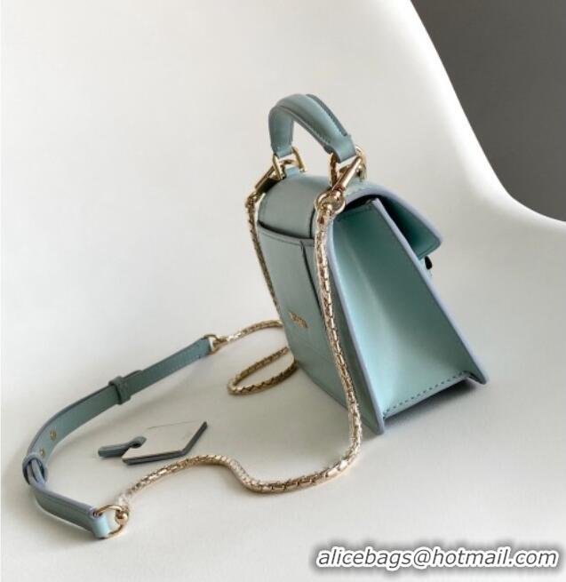 Top Grade Bvlgari Serpenti Forever Mini Top Handle bag in Calfskin 1030 Blue 2024