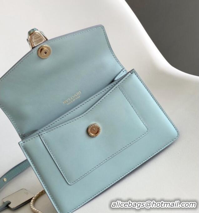 Top Grade Bvlgari Serpenti Forever Mini Top Handle bag in Calfskin 1030 Blue 2024