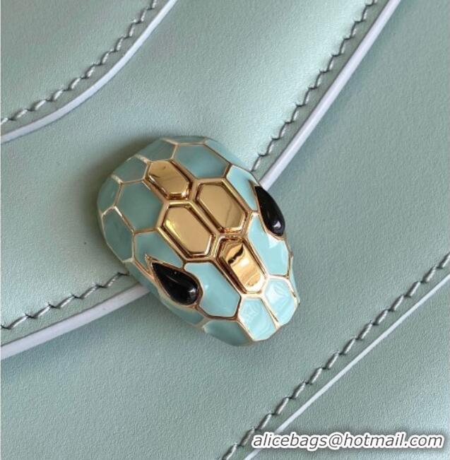 Promotional Bvlgari Serpenti Forever Chain Wallet Mini Crossbody bag in Calfskin 1030 Blue 2024