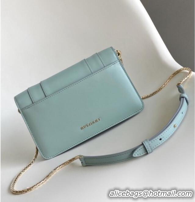 Promotional Bvlgari Serpenti Forever Chain Wallet Mini Crossbody bag in Calfskin 1030 Blue 2024