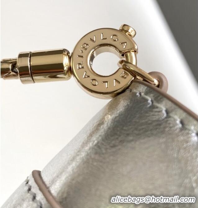 New Design Bvlgari Serpenti Forever Chain Wallet Mini Crossbody bag in Calfskin 1030 Silver 2024