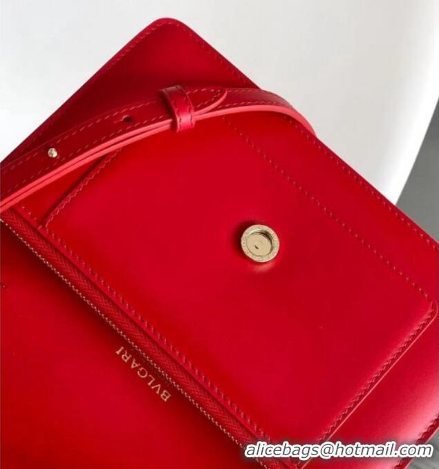 Grade Quality Bvlgari Serpenti Forever Chain Wallet Mini Crossbody bag in Calfskin 1030 Red 2024