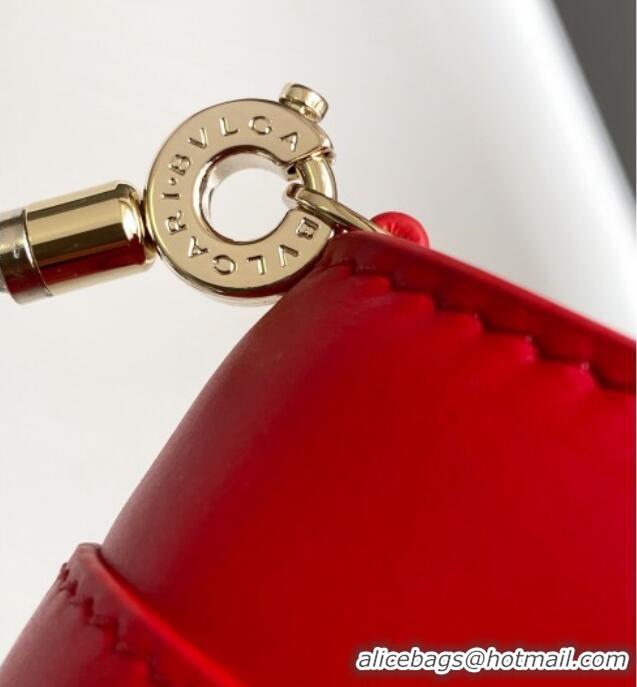 Grade Quality Bvlgari Serpenti Forever Chain Wallet Mini Crossbody bag in Calfskin 1030 Red 2024