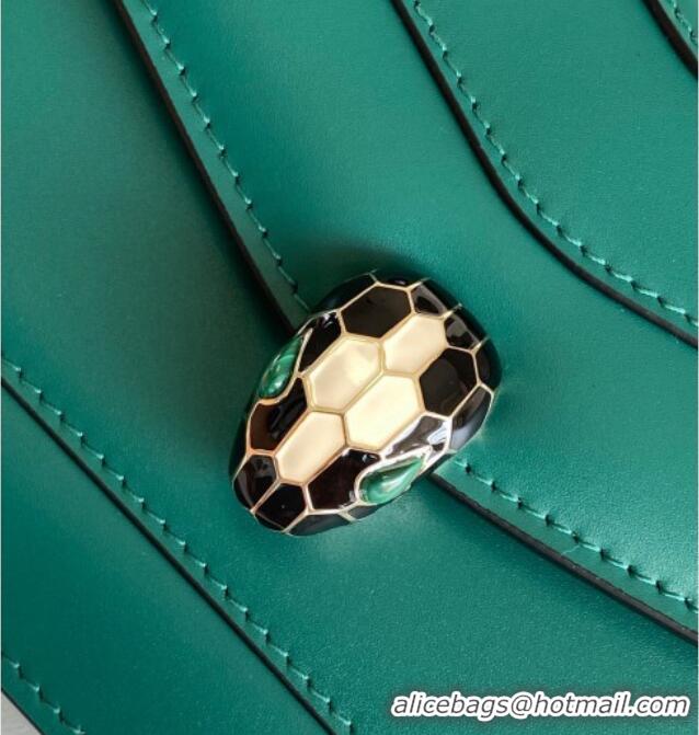 Best Price Bvlgari Serpenti Forever Chain Wallet Mini Crossbody bag in Calfskin 1030 Green 2024