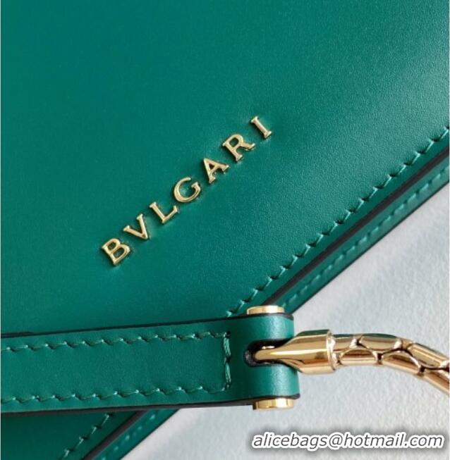 Best Price Bvlgari Serpenti Forever Chain Wallet Mini Crossbody bag in Calfskin 1030 Green 2024