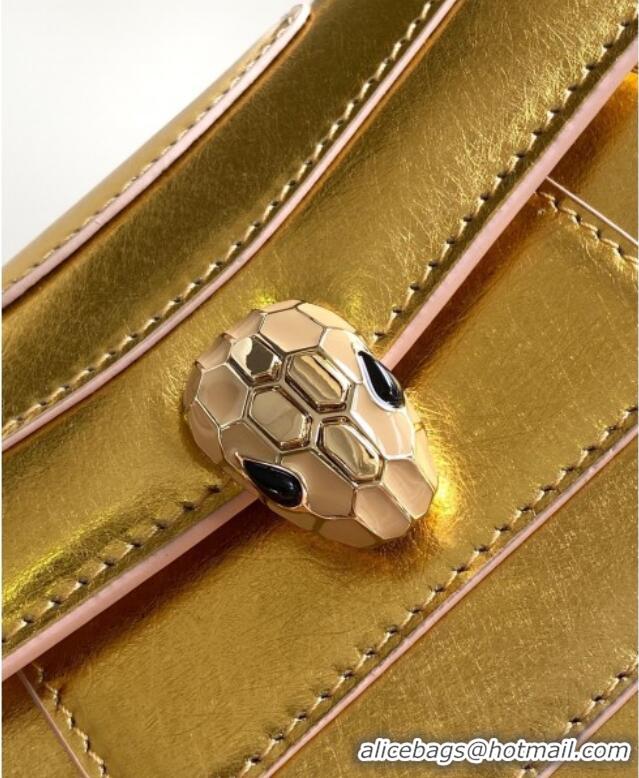 Reasonable Price Bvlgari Serpenti Forever Crossbody Mini Bag in 30028 Gold Calf Leather 2024