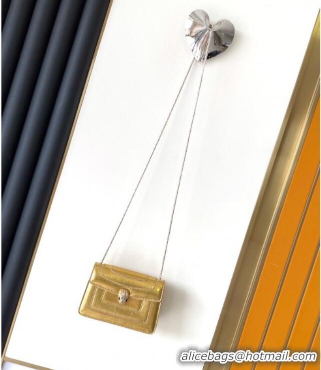 Reasonable Price Bvlgari Serpenti Forever Crossbody Mini Bag in 30028 Gold Calf Leather 2024