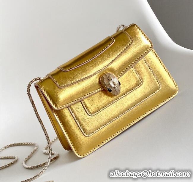 Reasonable Price Bvlgari Serpenti Forever Crossbody Mini Bag in 30028 Gold Calf Leather 2024