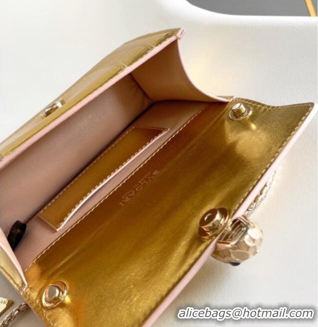 Reasonable Price Bvlgari Serpenti Forever Crossbody Mini Bag in 30028 Gold Calf Leather 2024