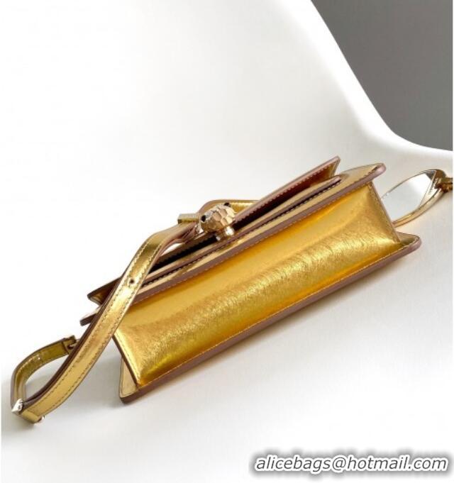 Best Price Bvlgari Serpenti Forever East-West Small Shoulder Bag in Calf Leather 30029 Gold 2024