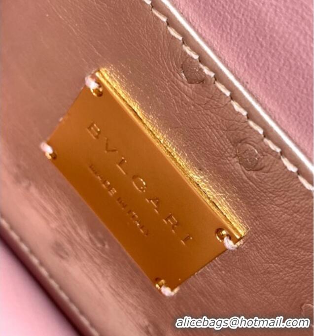 Affordable Price Bvlgari Serpenti Forever Small Top Handle Bag in Ostrich Pattern Calf Leather 30030 Gold 2024