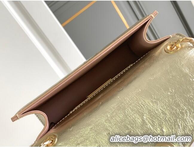 Shop Discount Bvlgari Serpenti Forever Small Crossbody Bag in Ostrich Pattern Calf Leather 30031 Gold 2024