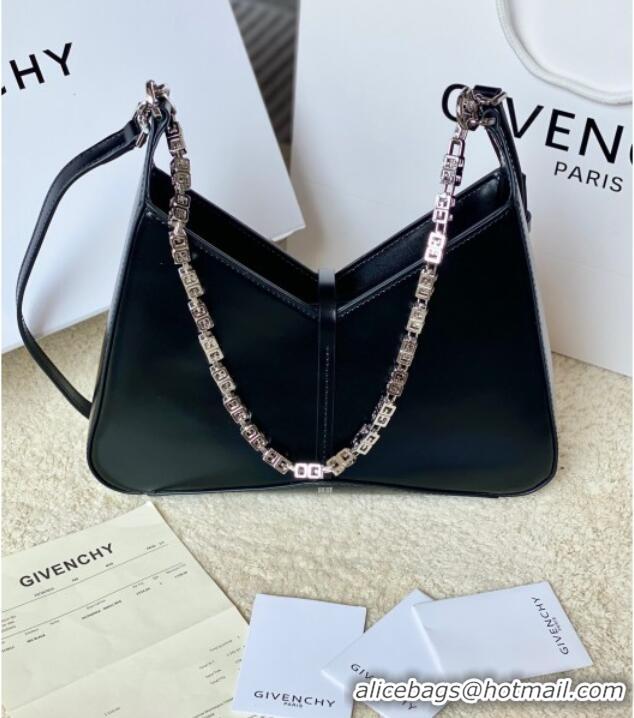 Famous Brand Givenchy Small Cut Out bag in shiny leather with chain 19119 Black 2023