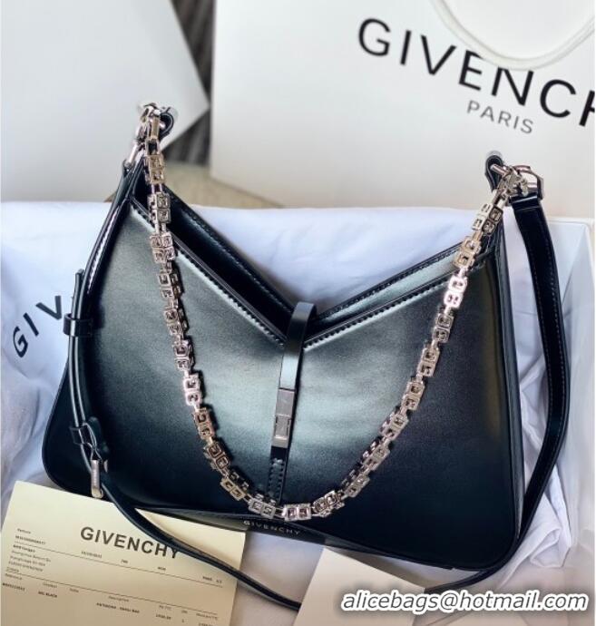 Famous Brand Givenchy Small Cut Out bag in shiny leather with chain 19119 Black 2023