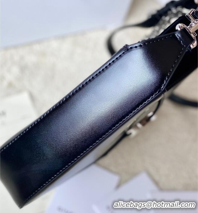 Famous Brand Givenchy Small Cut Out bag in shiny leather with chain 19119 Black 2023