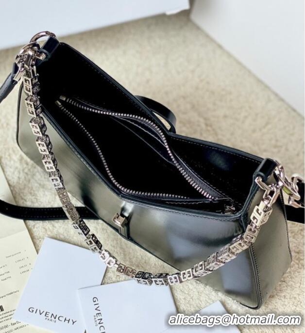 Famous Brand Givenchy Small Cut Out bag in shiny leather with chain 19119 Black 2023