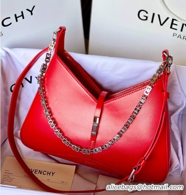 Modern Classic Givenchy Small Cut Out bag in shiny leather with chain 19119 Red 2023