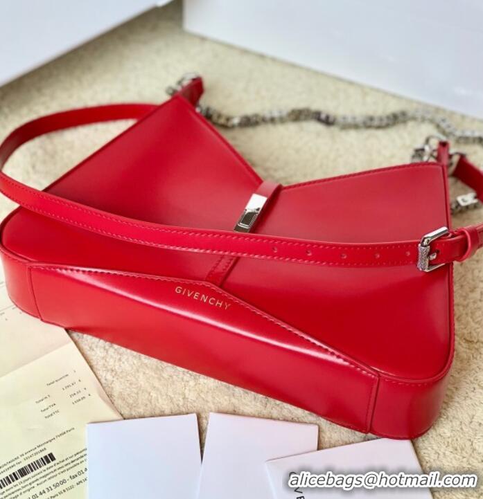 Modern Classic Givenchy Small Cut Out bag in shiny leather with chain 19119 Red 2023