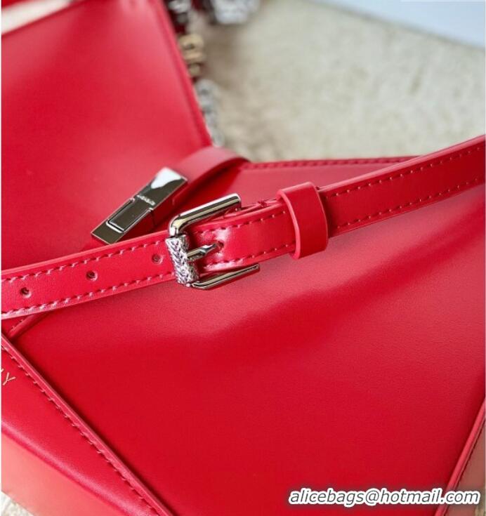 Modern Classic Givenchy Small Cut Out bag in shiny leather with chain 19119 Red 2023