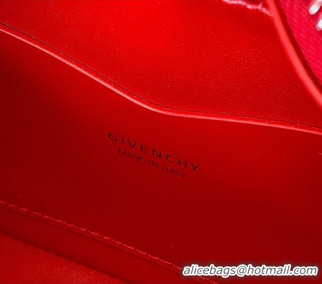 Modern Classic Givenchy Small Cut Out bag in shiny leather with chain 19119 Red 2023