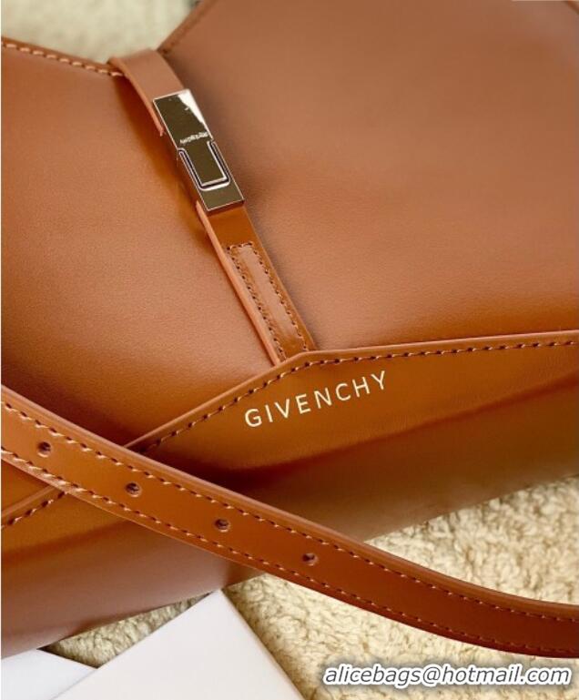 New Cheap Givenchy Small Cut Out bag in shiny leather with chain 19119 Brown 2023