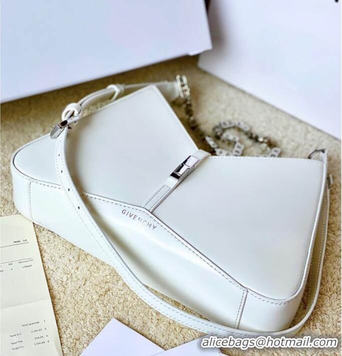 Top Design Givenchy Small Cut Out bag in shiny leather with chain 19119 White 2023
