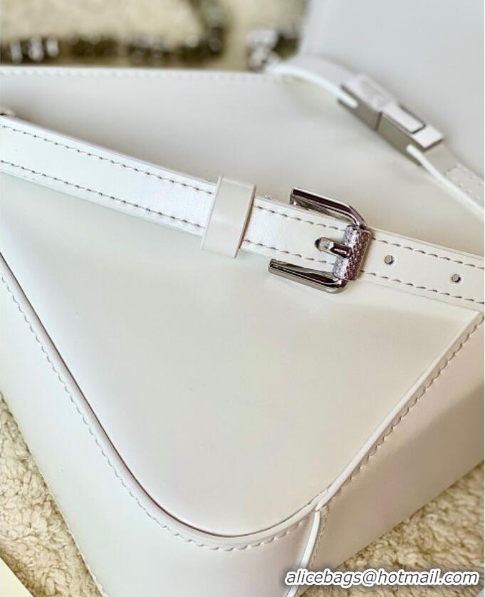 Top Design Givenchy Small Cut Out bag in shiny leather with chain 19119 White 2023