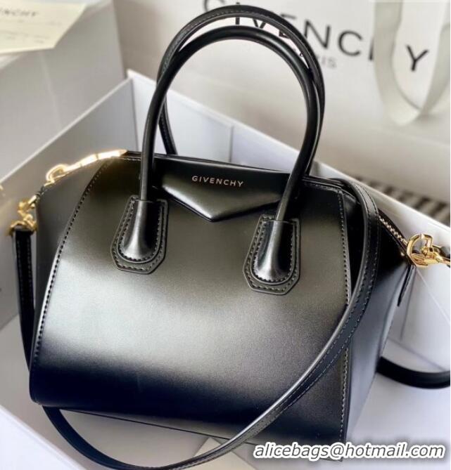 Original Cheap Givenchy Mini Antigona bag in Box leather 9981 Black 2023