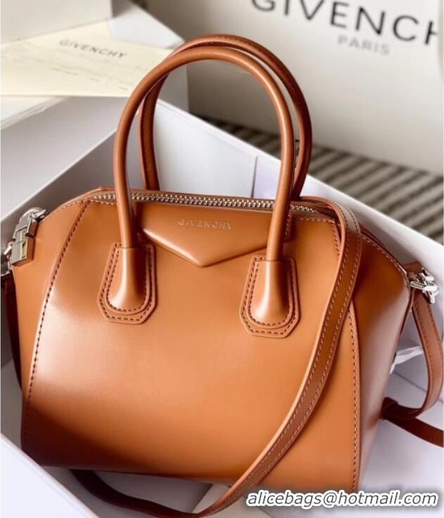 Classic Specials Givenchy Mini Antigona bag in Box leather 9981 Brown 2023