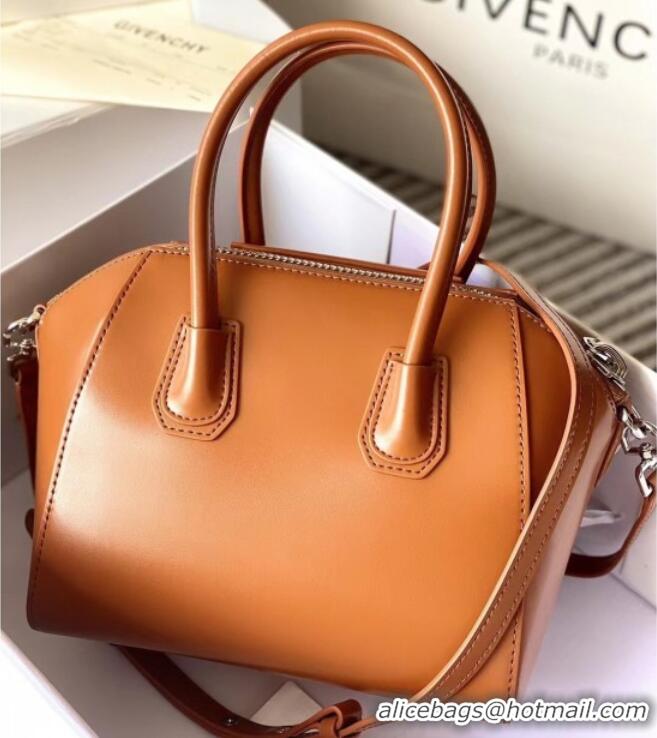 Classic Specials Givenchy Mini Antigona bag in Box leather 9981 Brown 2023