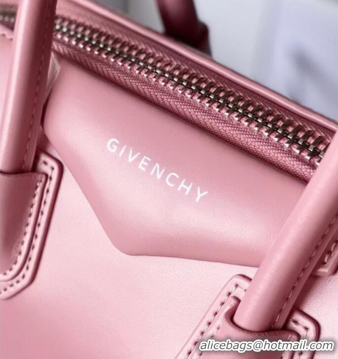 Stylish Promotional Givenchy Mini Antigona bag in Box leather 9981 Light Pink 2023