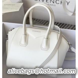 Best Product Givenchy Mini Antigona bag in Box leather 9981 White 2023