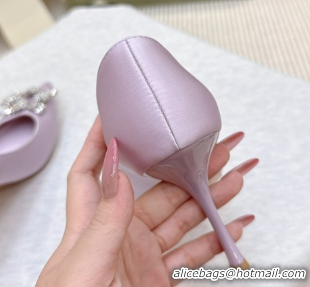 Perfect Roger Vivier Jewel Pumps 8.5cm in Satin Purple 1030091