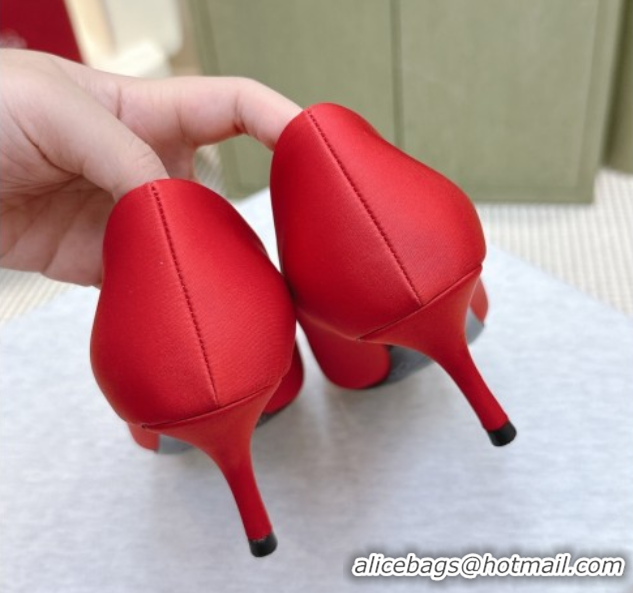 Best Price Roger Vivier Efflorescence Jewel Pumps 6.5cm in Satin Red 1030102