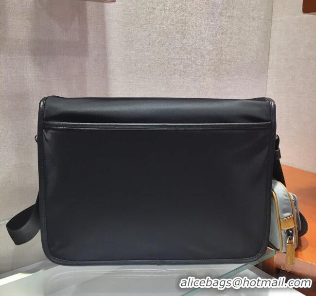 Reasonable Price Prada Mens Nylon Cross-Body Messenger Bag 2VD768 Grey/Black 2025