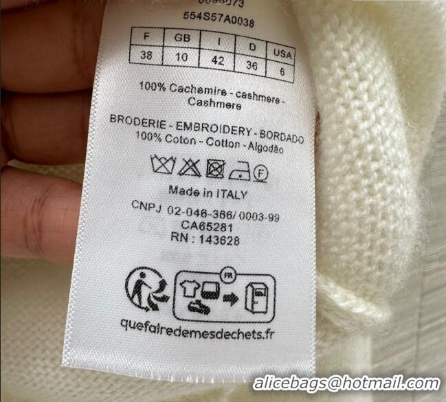 Inexpensive Dior Cashmere Sweater with Star 0814 White 2025