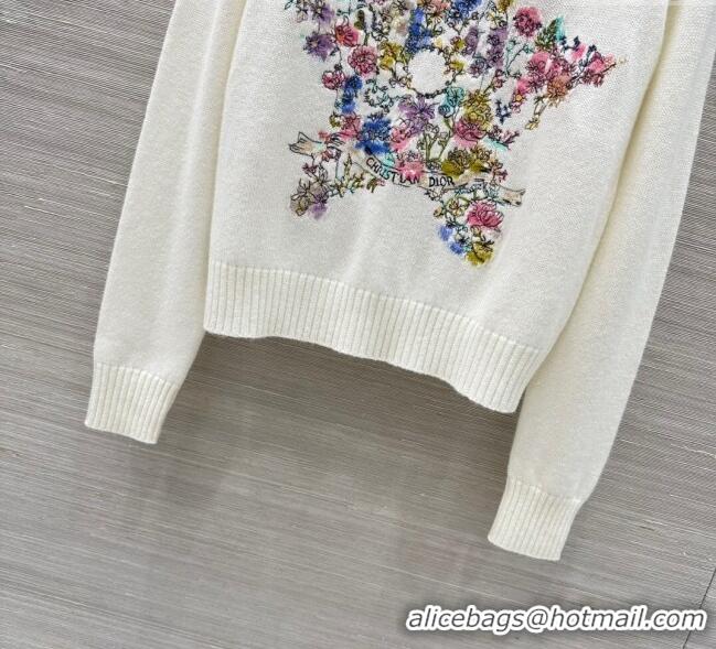 Inexpensive Dior Cashmere Sweater with Star 0814 White 2025