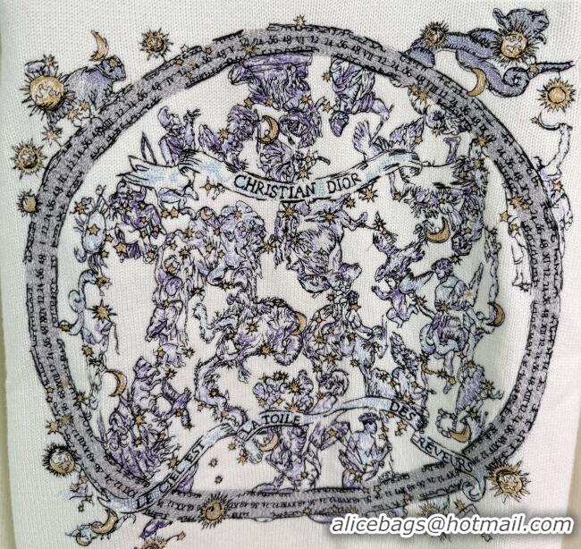 Top Grade Dior Wool Sweater with Embroidery 0814 White 2025