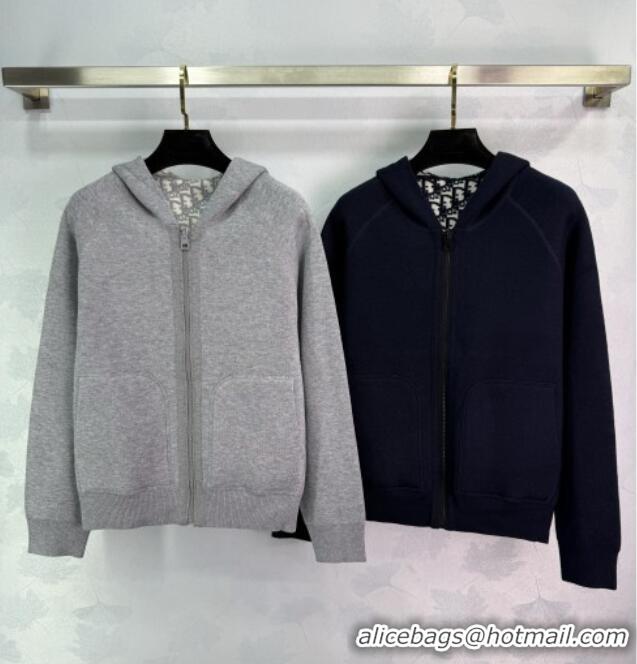 ​Famous Brand Dior Wool Reversible Jacket 0814 Grey/Black 2025