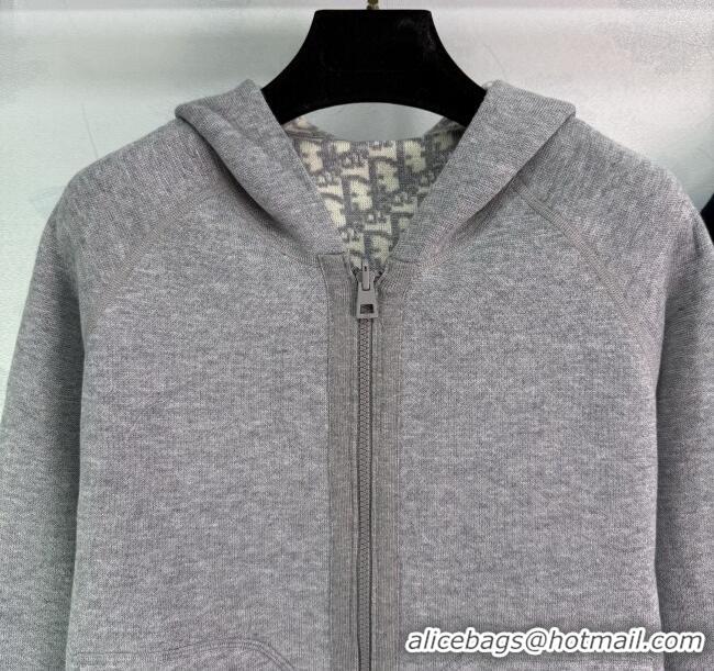 ​Famous Brand Dior Wool Reversible Jacket 0814 Grey/Black 2025
