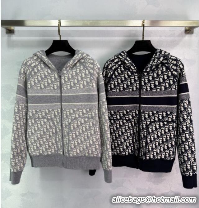 ​Famous Brand Dior Wool Reversible Jacket 0814 Grey/Black 2025