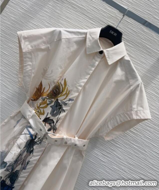 Good Taste Dior Printed Dress 0814 White 2025