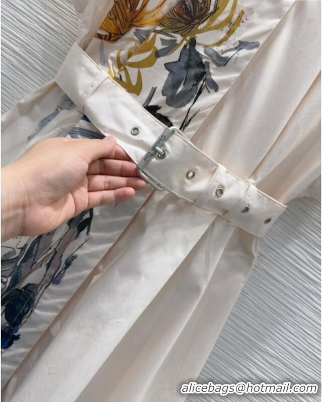 Good Taste Dior Printed Dress 0814 White 2025