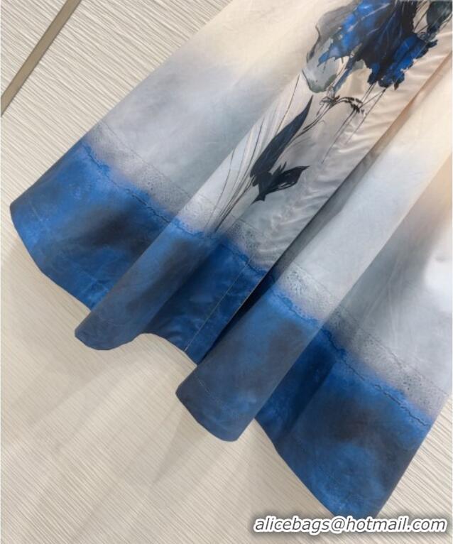 Good Taste Dior Printed Dress 0814 White 2025