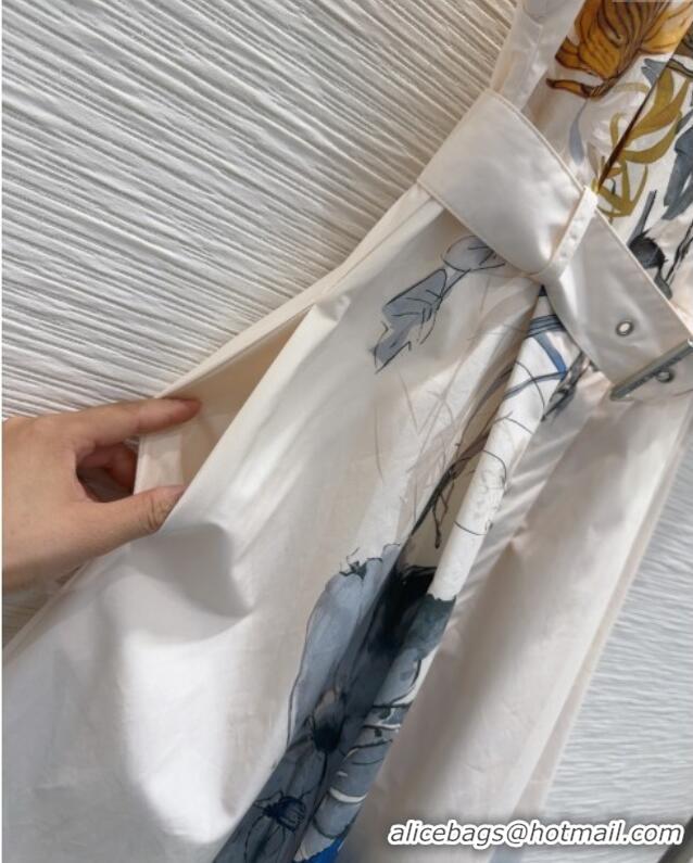 Good Taste Dior Printed Dress 0814 White 2025