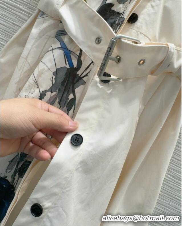 Good Taste Dior Printed Dress 0814 White 2025